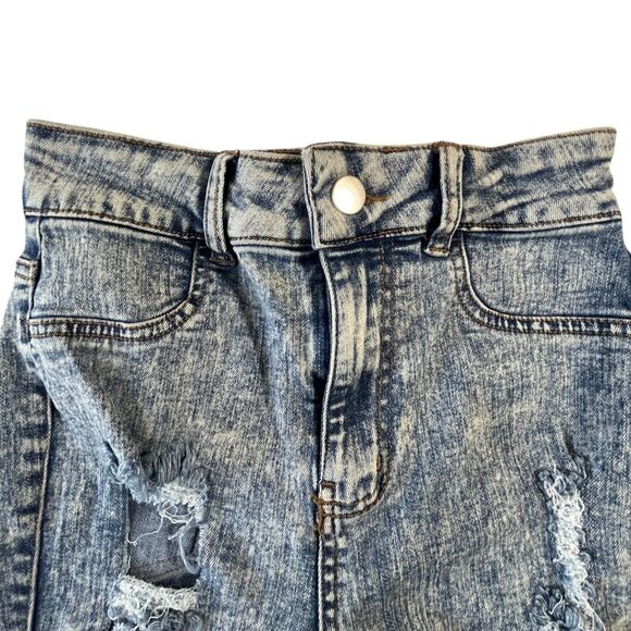Forever 21 Jeans Women 24 Mid Rise Distressed Destroyed Skinny Stretch (W20 L27) - Picture 12 of 16